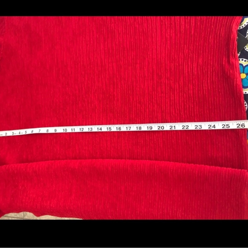 🎁🥂Host Pick🥂 New Eloquii Red Textured Fabric Long Sleeve Retro Dress - Picture 8 of 15